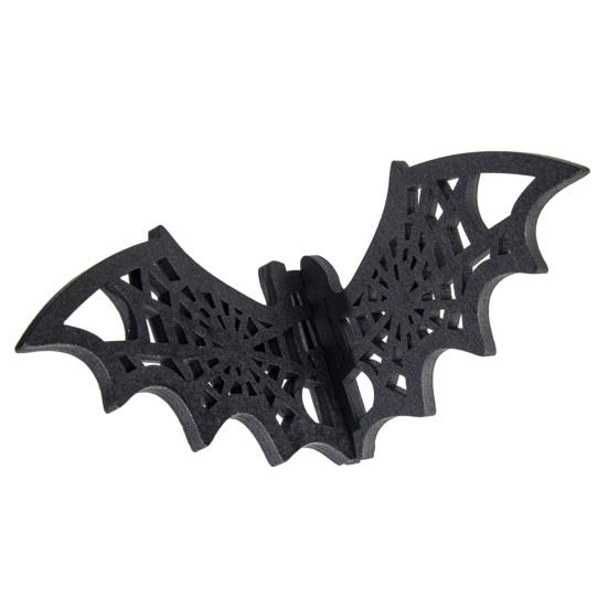Bat Decoration Hollow Spider Spooky Easy Assembly Reusable Wooden Black Bat Ornament Centerpiece Party
