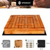 Holz-Sandkasten - SPRINGOS - 2026 - 120x120 cm - Imprägniertes Massivholz - Klappbare Bänke/Abdeckung