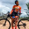 Women Summer Long Sleeve Cycling Suit Little Monkey Triathlon Cycling One-piece Set Silicone Cycling Pro