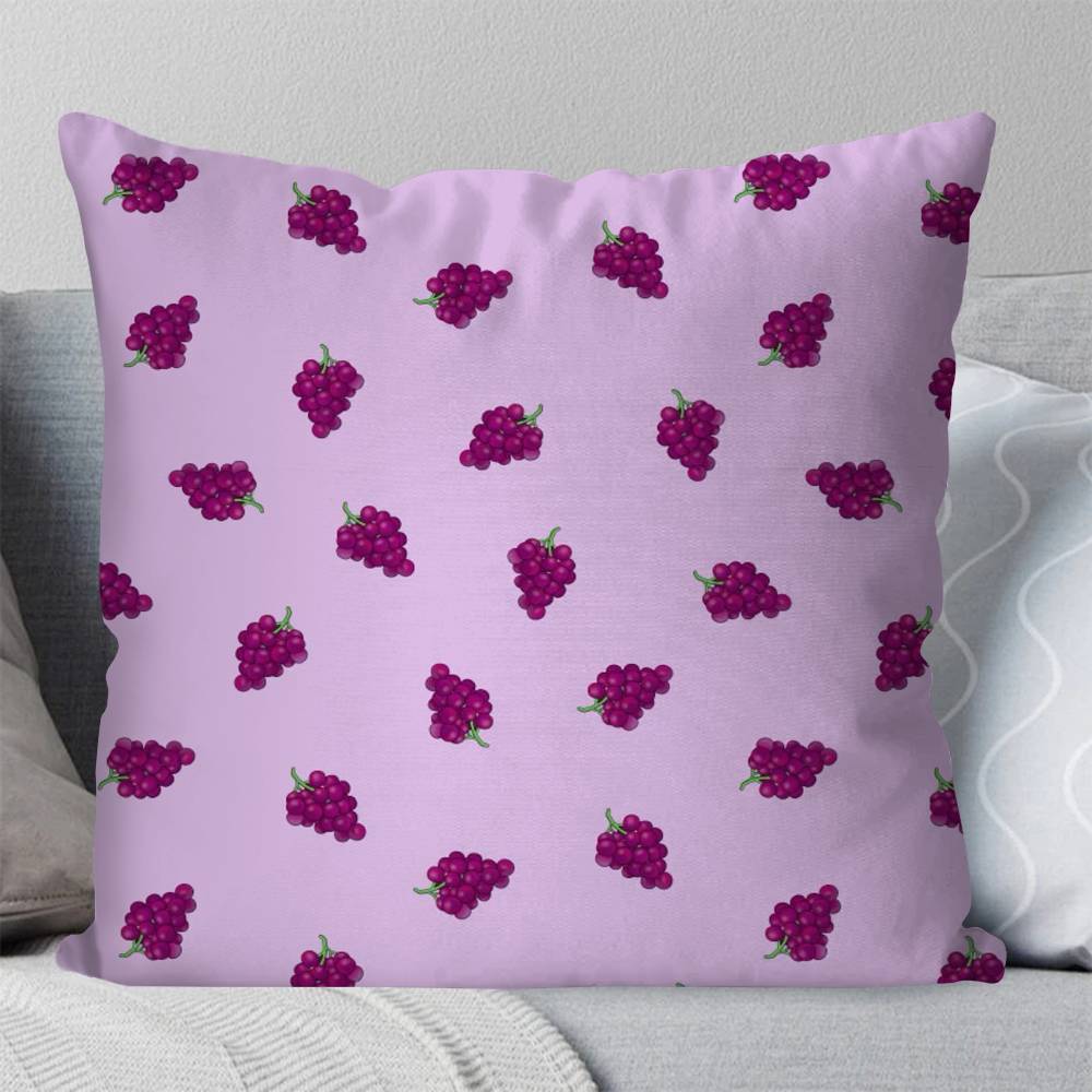 Flower Purple Grape Pillow Case Fashion Square Pillowcase Bedroom Sofa Room Ins Decoration Leisure