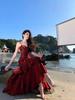 Sanya Seaside Vacation Ruffle Spaghetti Strap Mermaid Dress