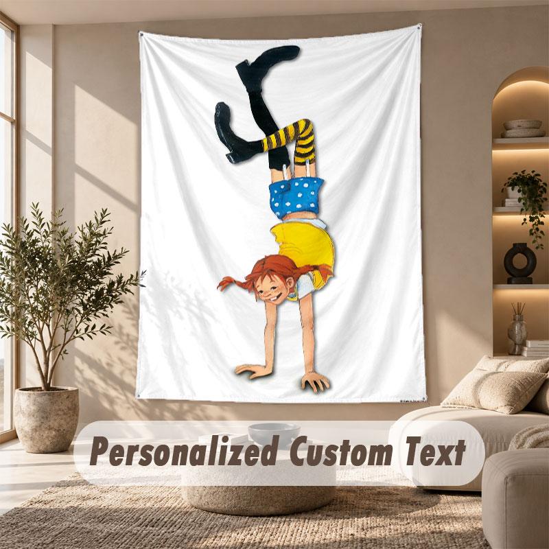 Wall Hanging Tapestry Art Cloth Bedroom Room Background DecorPippi Longstocking