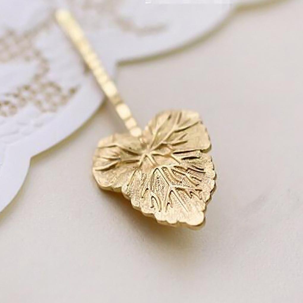 Hair Clip Retro Olive Branch Hairpin Bride Headdress Bangs Pin Non-slip Barrette for Girls Women Type 1