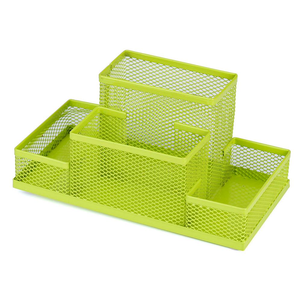 Metal Mesh Home  Pen Pencils Holder Desk Stationery Storage Organizer Box 