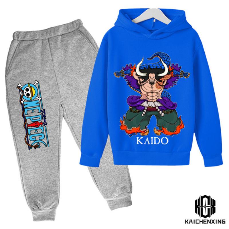 One Piece Cartoon Children's Hoodie Clothes Boys Set Children's Sportswear Clothing Spring and Autumn Fashion Sweatshirt