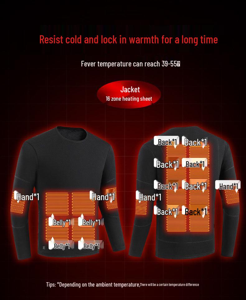 USB-Aangedreven Volledige Lichaam Verwarmende Winterkleding voor Mannen & Vrouwen - 28 Verwarmingszones