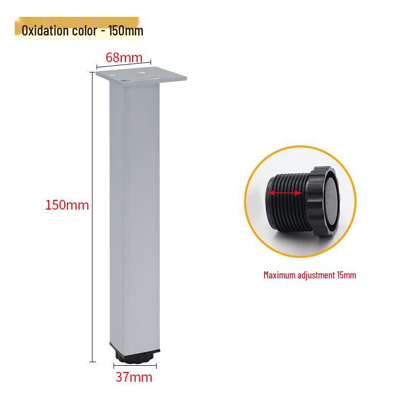 38mm Adjustable Square Cabinet & Sofa Legs - Thickened Furniture Feet for Coffee Table Support