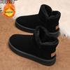 Snow boots shoes men's winter velvet thickened fur integrated waterproof bread warm cold resistance
