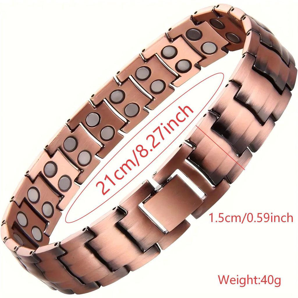 Braccialetto Magnetico Energetico in Bronzo Ecologico da Uomo - Ideale per Anniversari