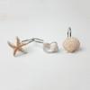 12Pcs Ocean Theme Shower Curtain Hook White And Brown Resin Curtain Hooks Decor For Bathroom Baby Room Bedroom Living Room