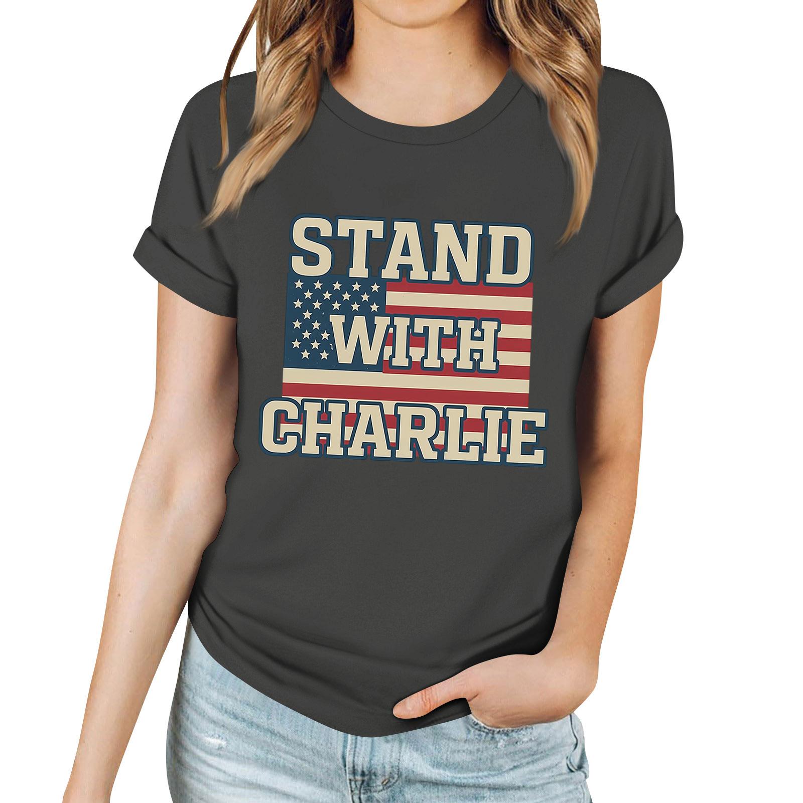 

Женская повседневная футболка с принтом, пуловер с круглым вырезом, топ с короткими рукавами L