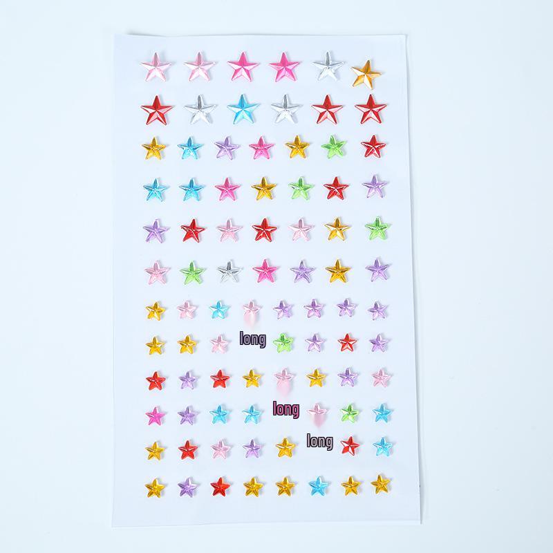 Children's 3D Crystal Gem Cartoon Stickers: Shiny Princess Rewards & Educational Stationery