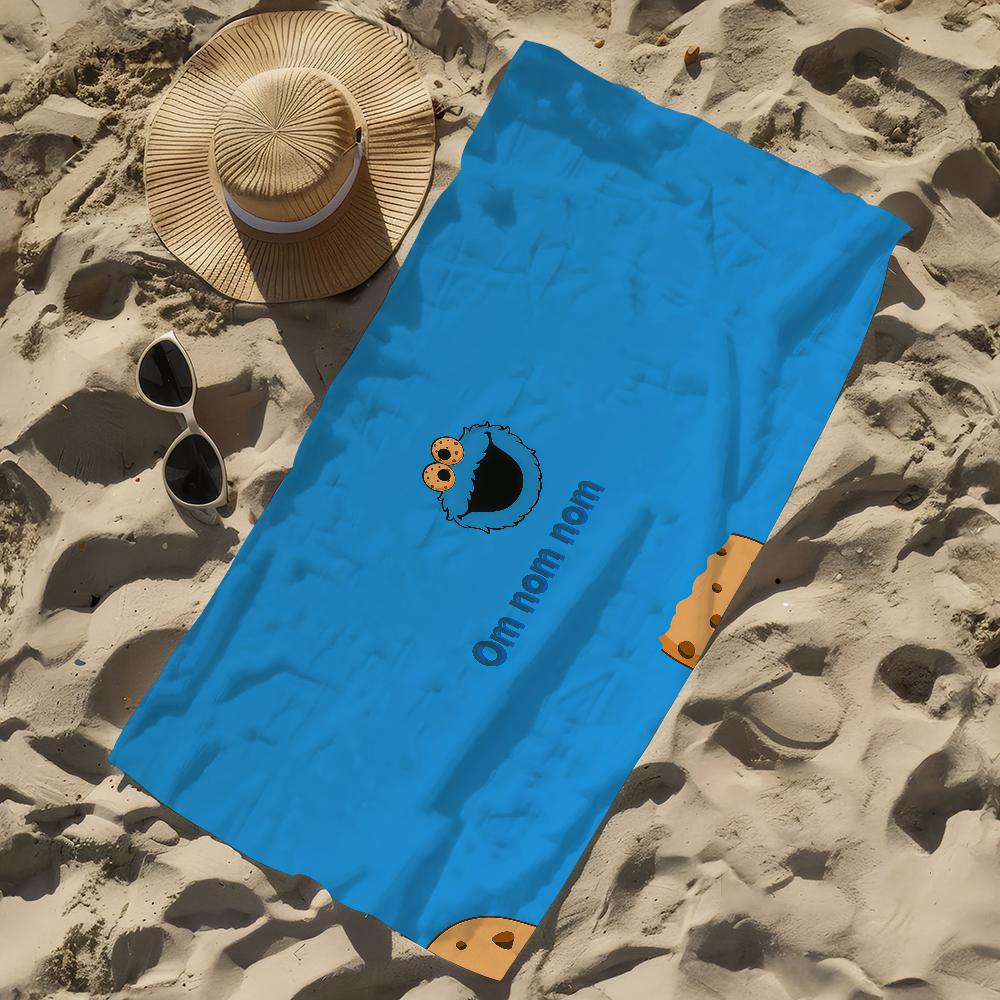 Cartoon C-Cookie M-Monster Towel Gift For Travel Gym Sauna Travel Spa Shower Camping Quick Dry Sports Beach Towels Soft Pool