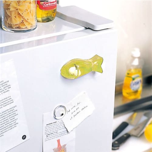 Myrna Fish Knife Sharpener "HAPPY COOKING" Yellow