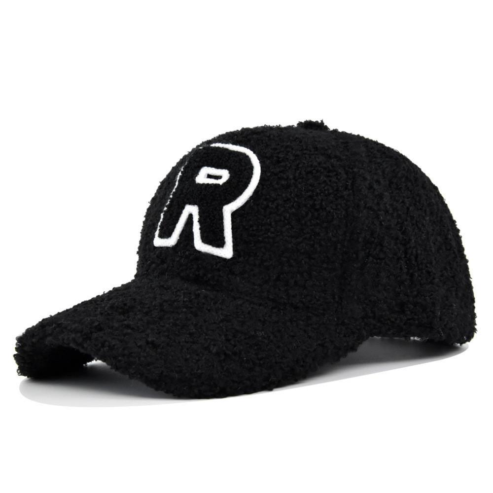 

Tongue Duck Hat R Letter Embroidered Baseball Hat Sunshade Curved Hat Eaves чорний