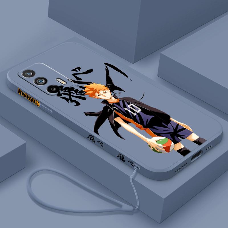 Haikyuu Animation For OPPO Reno 9 8 7 6 5 4 Z SE Pro Plus Lite Lite Liquid Left Rope Silicone Soft Phone Case