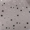 Starry Sky Nail Art Stickers: Waterproof Silver & Black Obsidian DIY Design