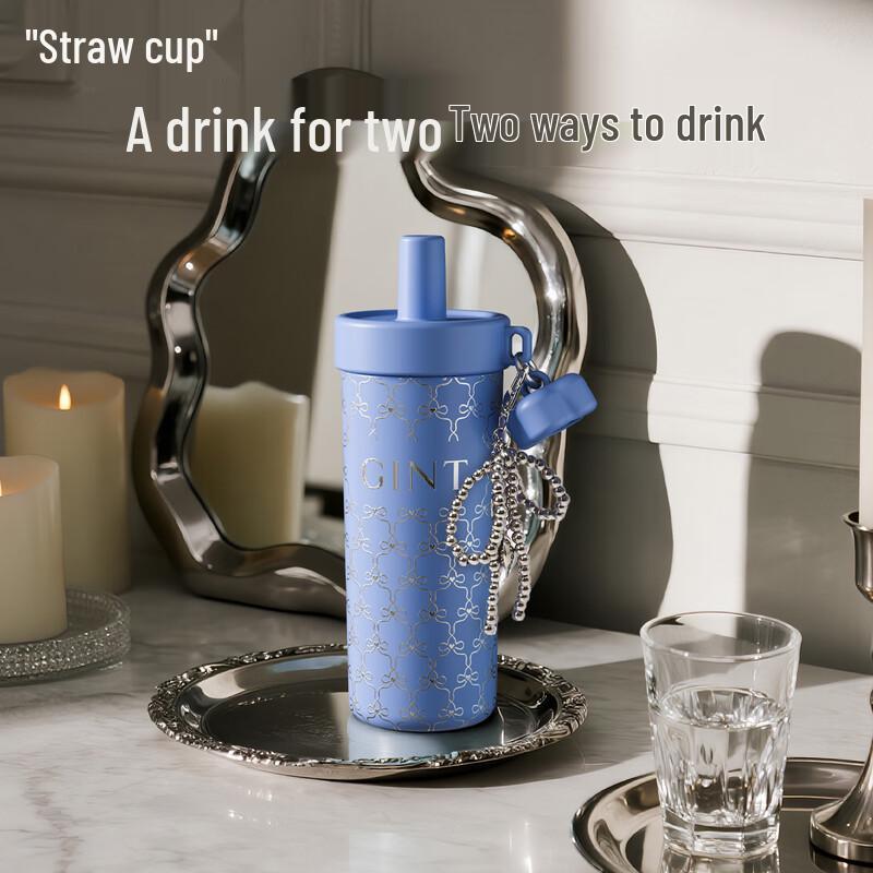 Jiate 316 Stainless Steel Insulated Coffee Mug with Straw