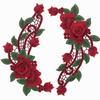 Red 30*20CM 3D Flower Embroidery Patch Sew On Patch Clothing Accessories  Home