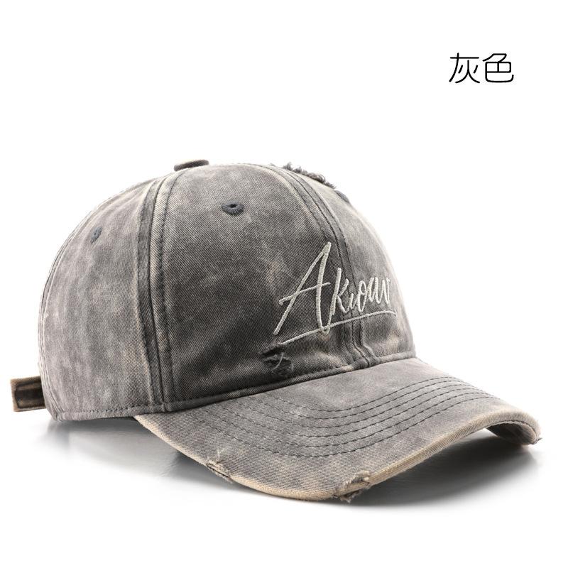 Women's hat with letter embroidery, baseball cap, outdoor men's travel sports sun hat, duckbill cap