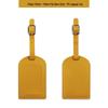 Customizable Soft PU Leather Luggage Tag with Logo and Travel Info Slot
