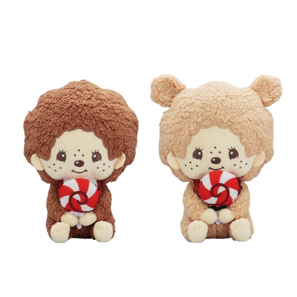 Monchhichi Fancy Pop Big Plush Toy, 2 Types, Approx. 28cm (Monchhichi-kun)