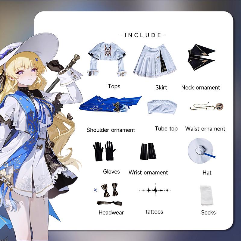 

Игра Wuthering Waves Костюм для косплея Фиби Изящный Спектральный Неизвестный Резонатор Платье Фиби Женский Наряд для Хэллоуинской вечеринки XXL