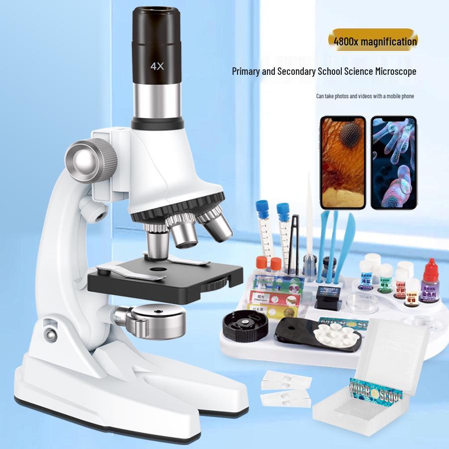 Calibrated 4800x Microscope Science Set for Elementary Students
