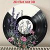 Metall-Wandkunst Schallplatten-Blumen-Poster Heimdekoration