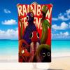 Quick Dry Beach Towel Rainbow Friends Pattern, Lightweight Absorbent Towel for Pool Beach Vacation Use