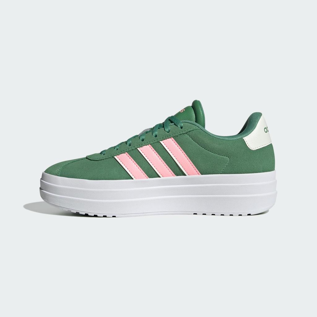 adidas Court Bold VL Size Green and Pink Women's Sneakers, 24.5,