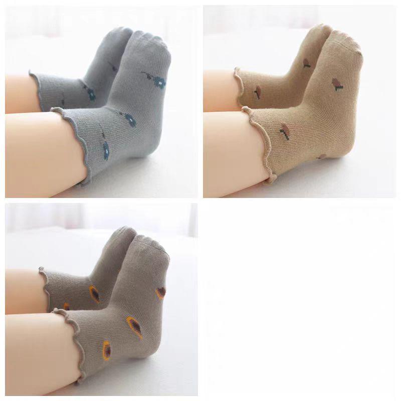 Baumwoll-Babysocken für Neugeborene bis 1 Jahr - Dünn, Lockerer Bund, Wadenhoch, für Frühling & Herbst