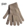 Elastic Wrist Cuff Thermal Gear Winter Gloves for Men Women, Thickened Velvet Lined Mittens, Knit Five Finger Stretchy Acrylic with Lining Rib