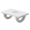 Under Desk Foot Rest Slip Resistant Rocking Foot Stool Ergonomic Office Footrest with Massage Surface for Home White