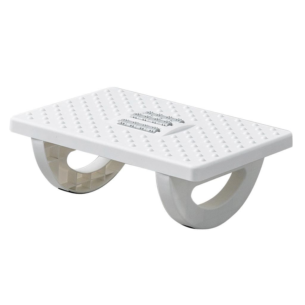 Under Desk Foot Rest Slip Resistant Rocking Foot Stool Ergonomic Office Footrest with Massage Surface for Home White