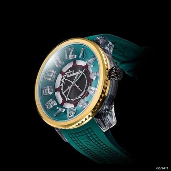 TENDENCE ONE PIECE collaboration watch Zoro model quartz 10 ATM water resistant mineral glass green dial TY532022 unisex authentic product