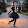 Girls Halloween Costume in the Dark Skeleton Outfit Set with Devil and Theme for Cosplay Party