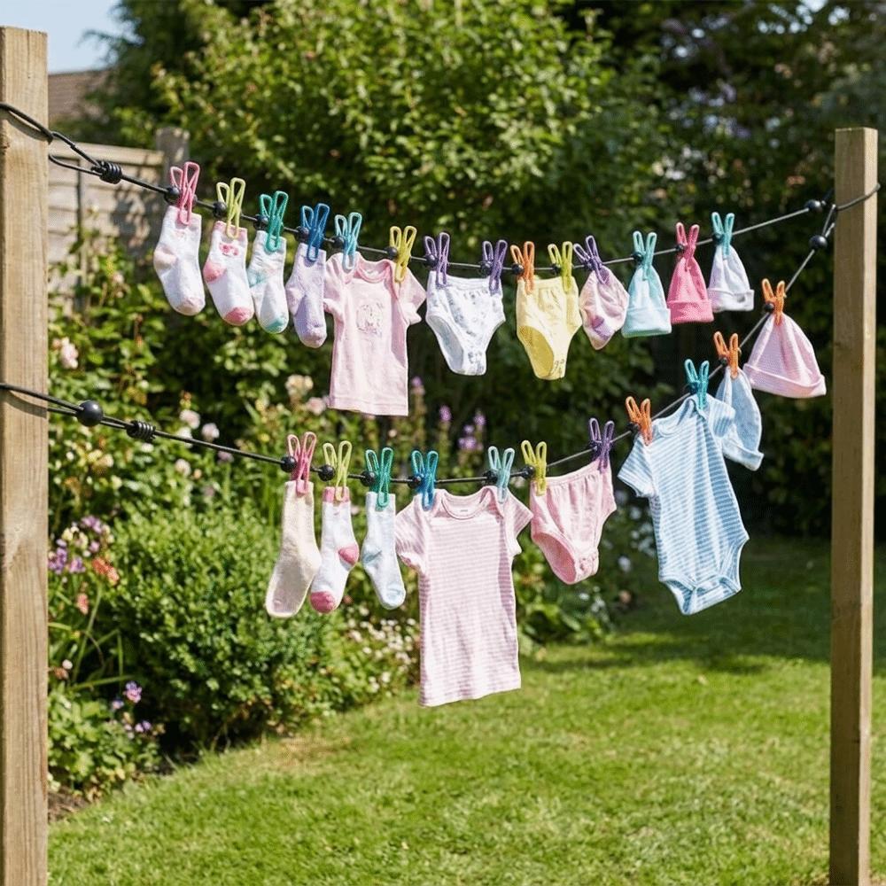 1.8 M Retractable Clothesline Elastic Stretch Elastic Clothes Drying Rack Travel