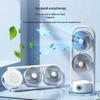 Desktop Dual Head Folding Fan with LED LCD Display & Hook - Portable Ceiling Fan with Night Light