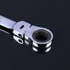 Adjustable Double-End Ratchet Wrench - Steel Straight Head for Auto Repair