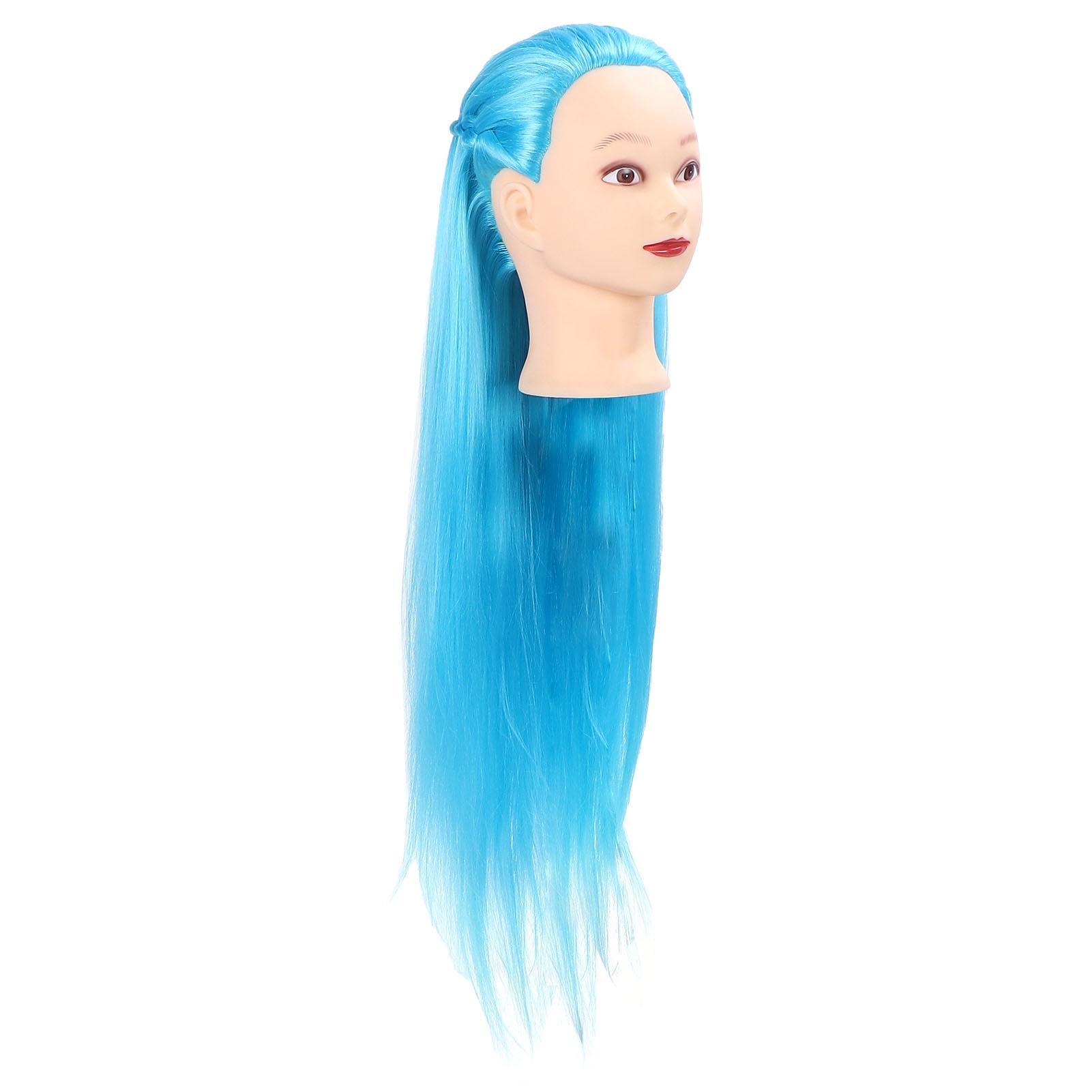 

Профессиональная голова-манекен для парикмахера, учебная голова для парикмахеров, косметологическая кукла, небесно-голубая синий