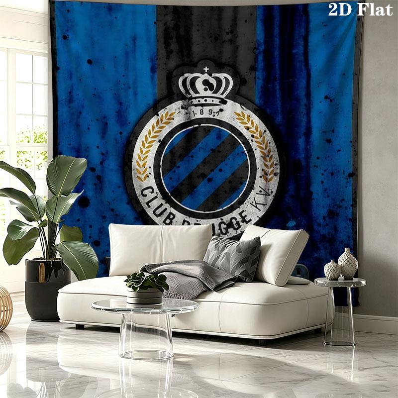Club Brugge KV Custom Name Wall Tapestry Aesthetic Wall Hanging Printed Fabric Blanket Decorative Tapestries for Bedroom Living Room Home Decor