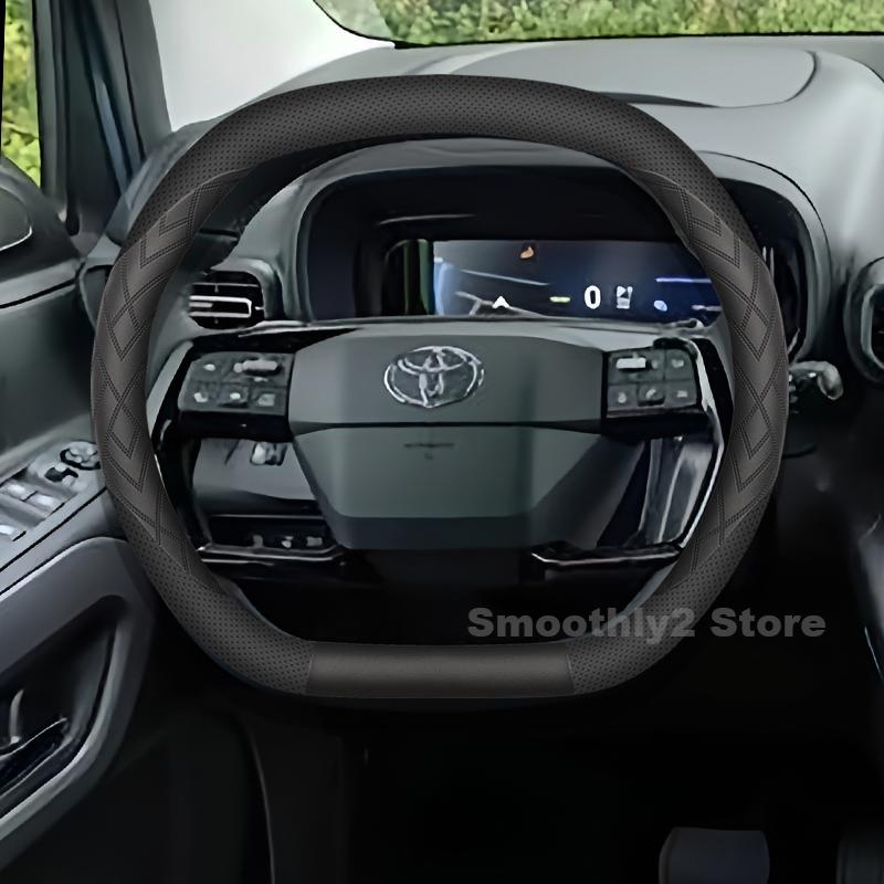 

Leather Car Steering Wheel Cover For New Toyota Proace City 2025 Wear-resistant Auto Steering Wheel interior Accessories 2025
