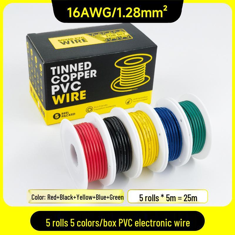 1007 PVC Electronic Wire 16AWG-30AWG Tinned Copper, Flying Lead Aviation Wire