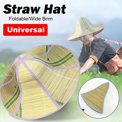 Foldable Straw Hat Wide Brim Fisherman Cap New Summer  Hat  Women Men