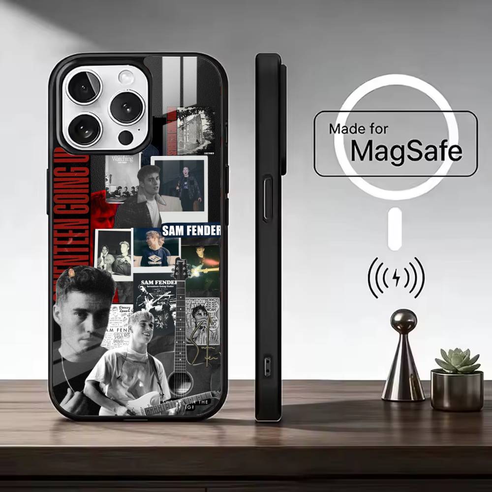 Singer S-Sam Fender For Magsafe Phone Case for iPhone 17 16 15 14 13 12 11 Series Wireless Charging
