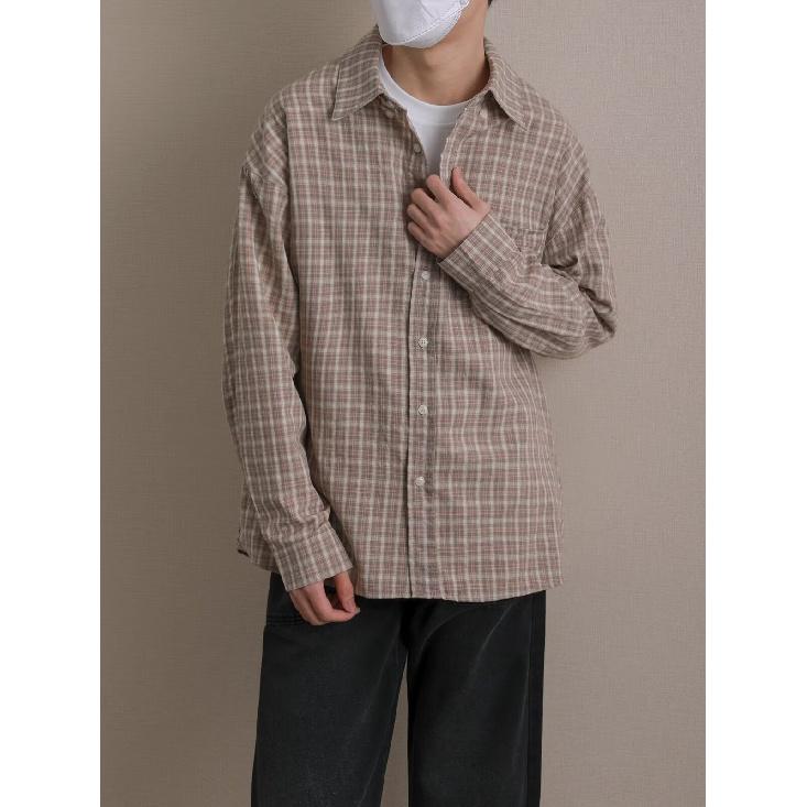 2024 Letter Long Sleeve Shirt Japanese Hong Kong Style Ins Loose Shirt Boys Summer Trendy Versatile Casual Coat