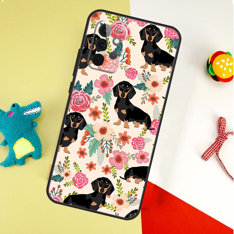 Sausage Dog Love For Samsung Galaxy A05 A06 A16 A54 A34 A14 A55 A35 A15 A53 A33 A13 A22 A32 A52 Phone Case