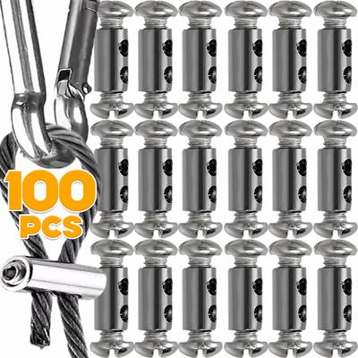 1/100 BUC Cleme Cablu Cablu de Oțel Clipsuri Metalice de Cupru Cleme Reglabile cu Șurub pentru Cablu Clips de Oțel Inoxidabil pentru Prindere Sling Locker de Sârmă