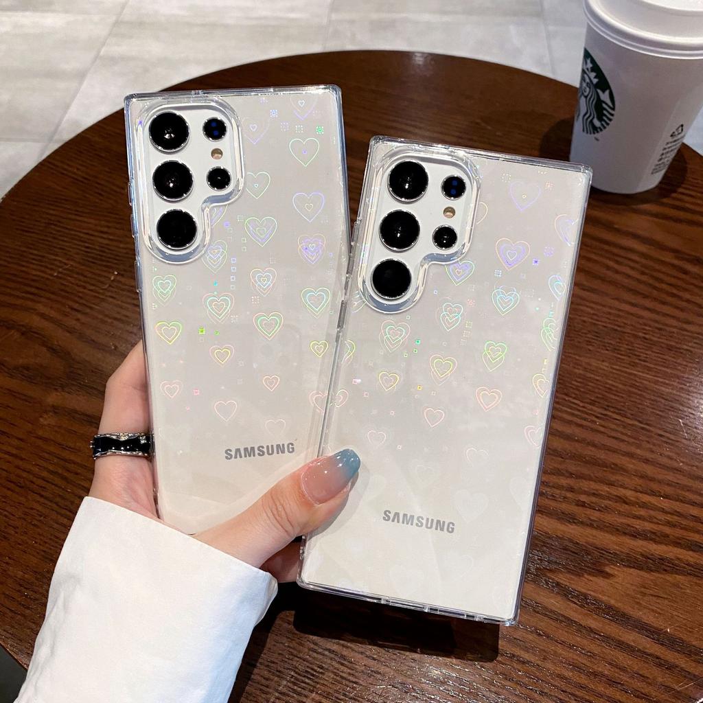 Applicable to Samsung S11 mobile phone case, transparent and colorful S11ultra anti-drop S11 laser small love mobile phone case